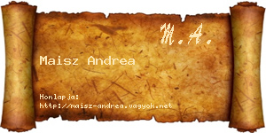 Maisz Andrea névjegykártya